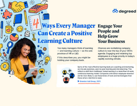 Four ways managers can create a learning culture - download and share the infographic here.