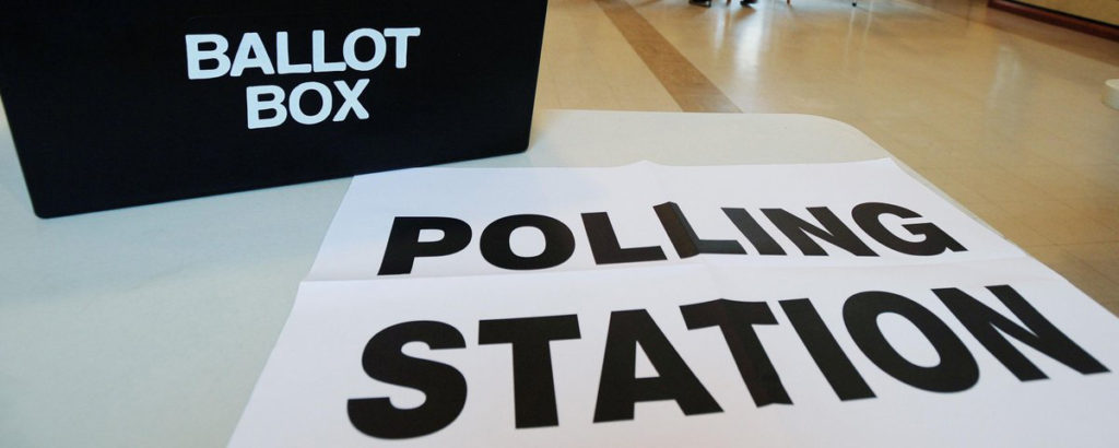 ballot box at EU referendum polling station